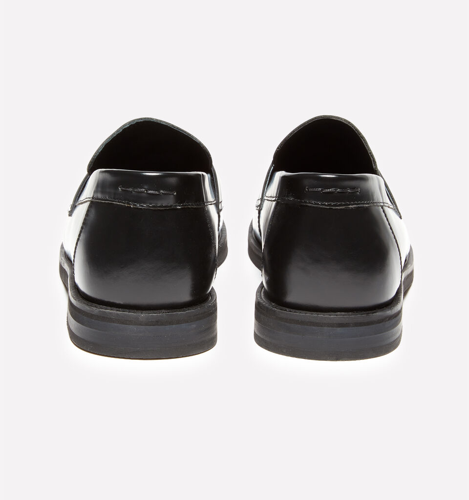 Black 100% leather moccasins - men's shoes - Black | Sisley image number 3